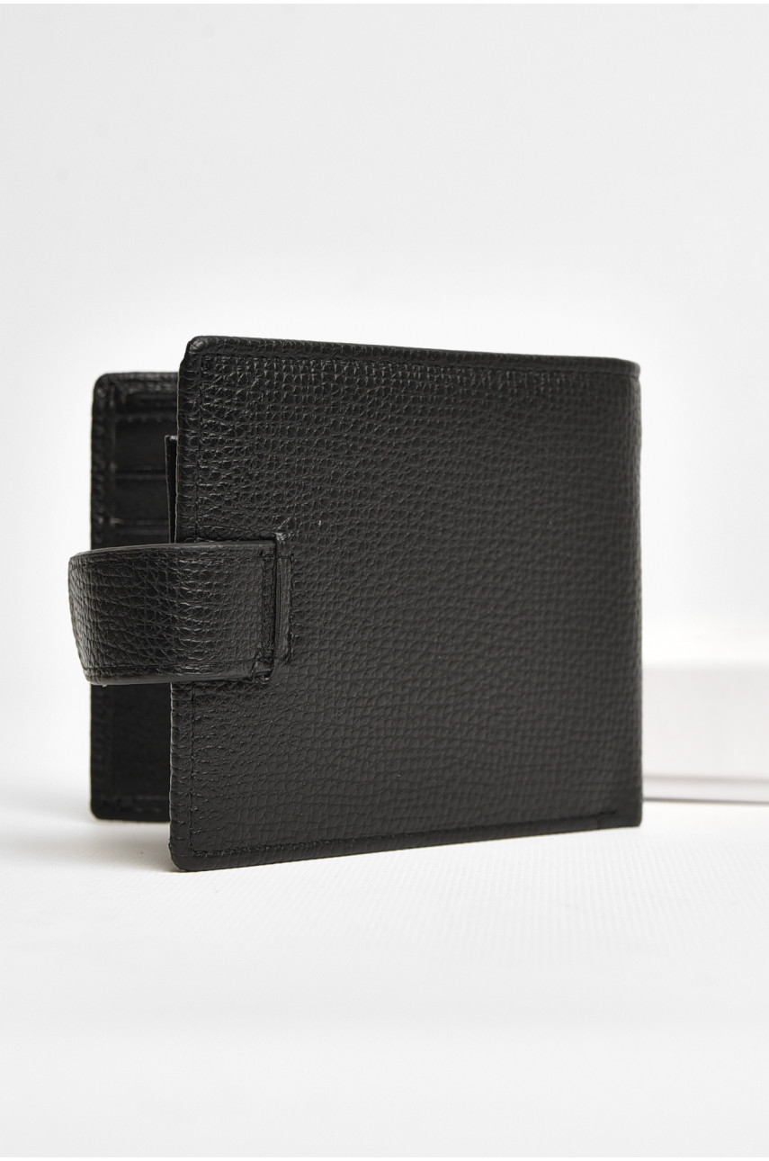 Гаманець чоловічий з екошкіри чорного кольору 208-1 206576 Гаманець чоловічий з екошкіри чорного кольору 208-1 206576