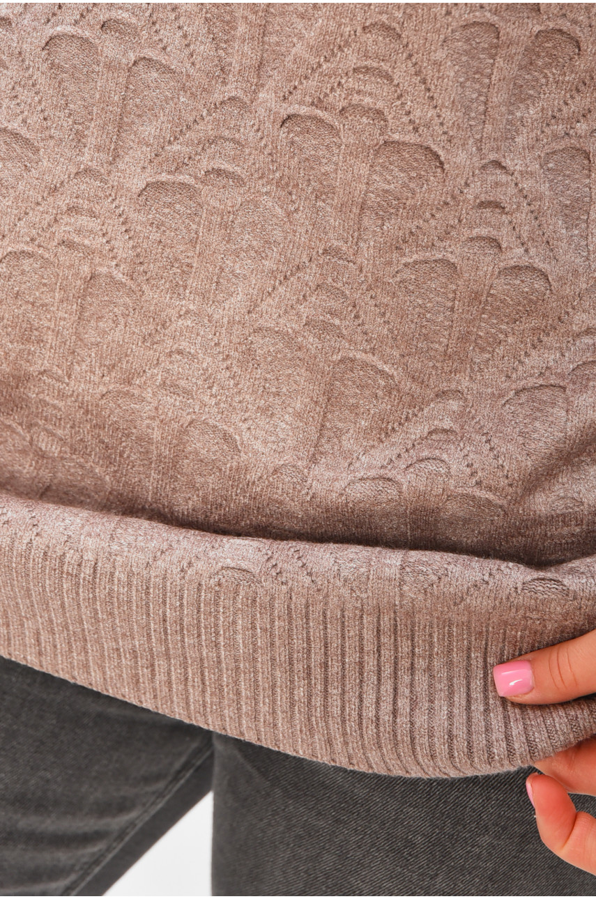 Светр жіночий однотонний кольору мокко 1727 206583