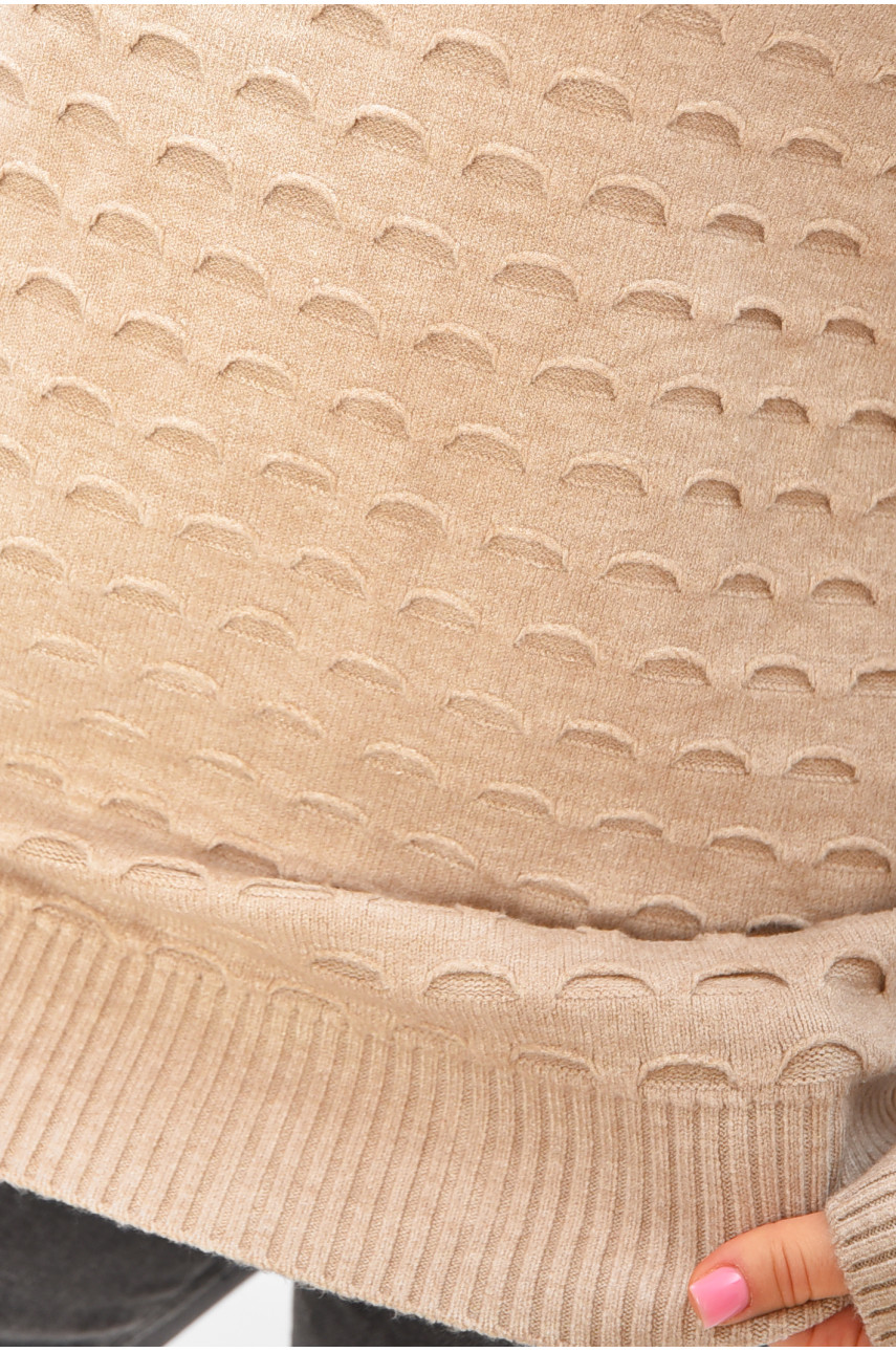 Светр жіночий однотонний бежевого кольору 2626 206588 Светр жіночий однотонний бежевого кольору 2626 206588
