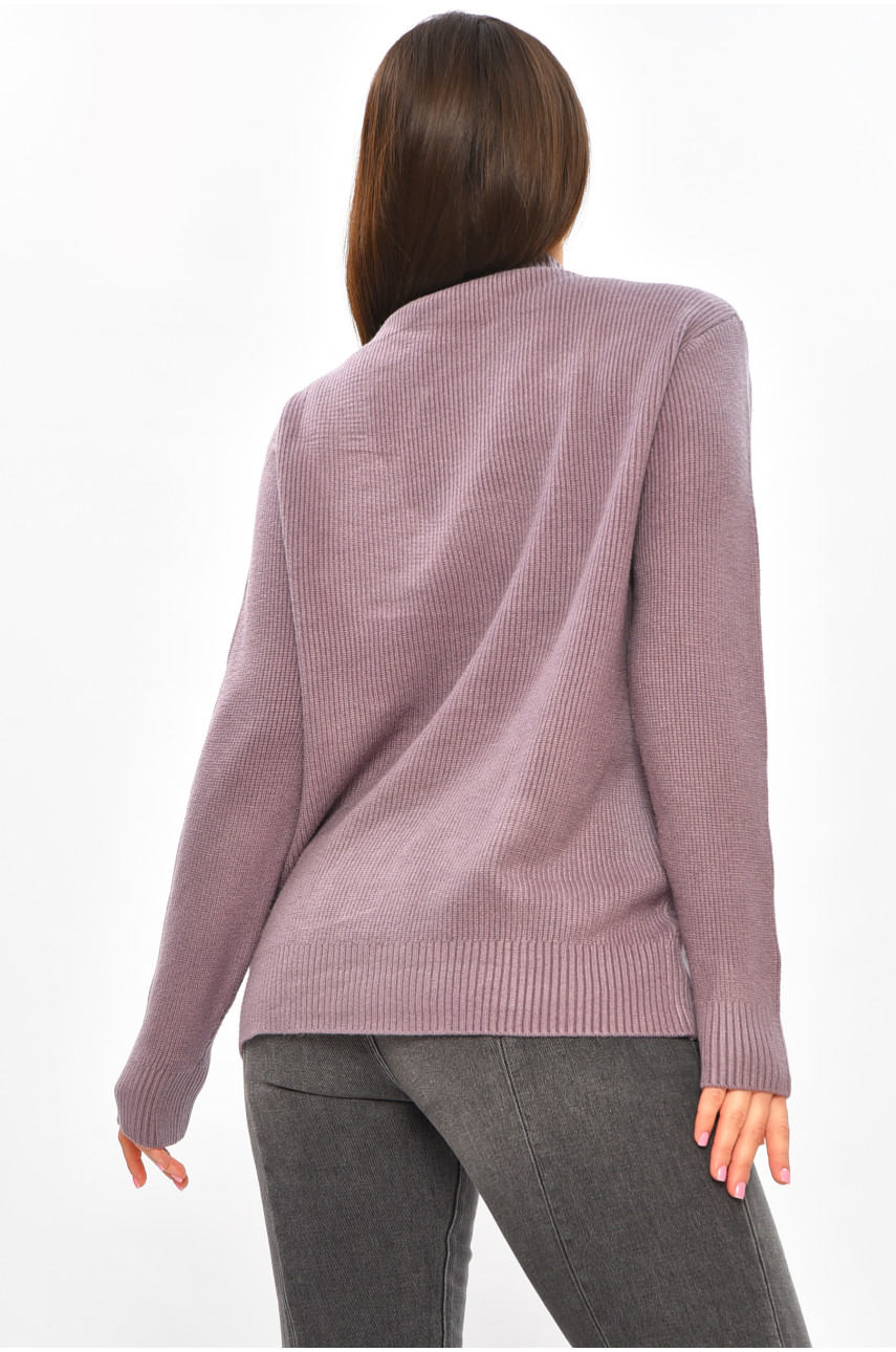 Свитер женский однотонный сиреневого цвета 2626 206590