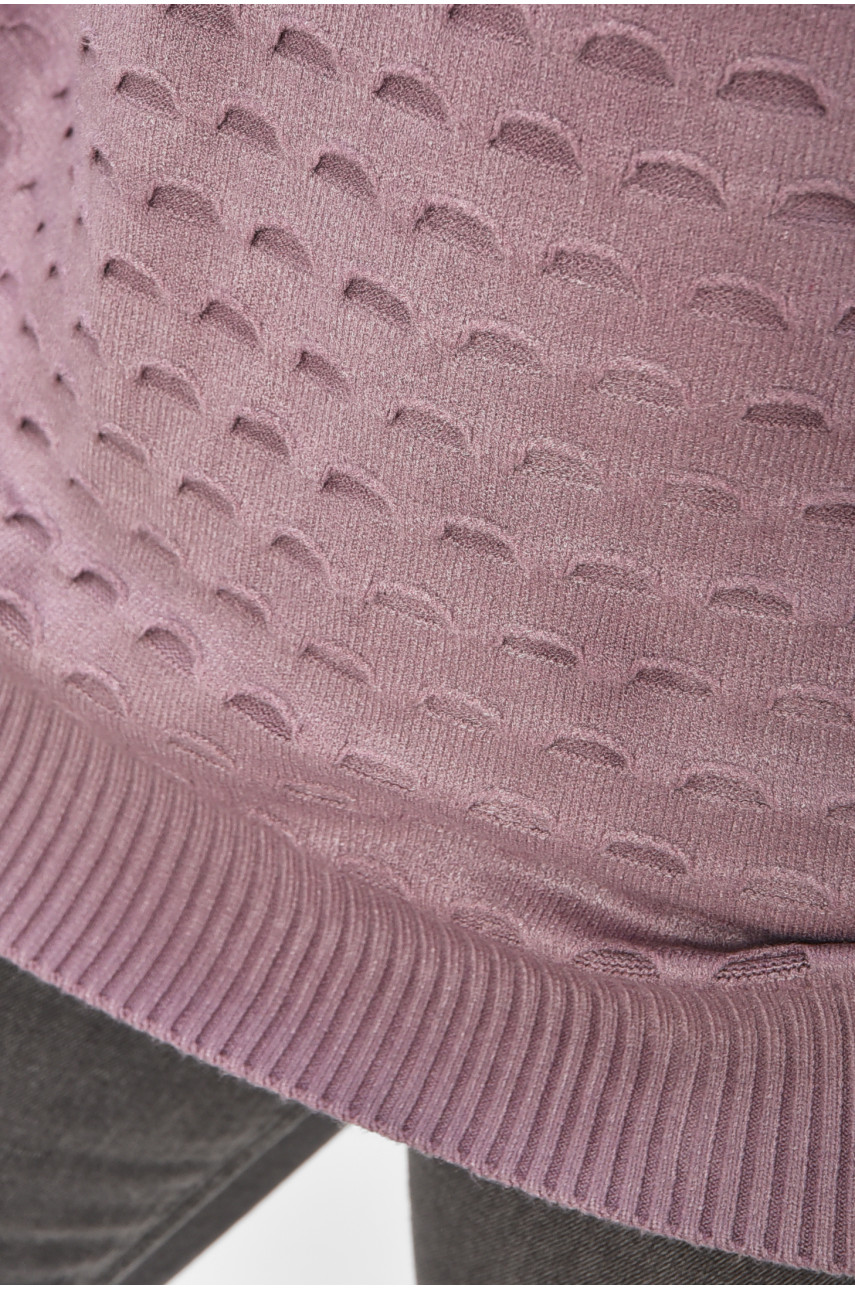 Свитер женский однотонный сиреневого цвета 2626 206590