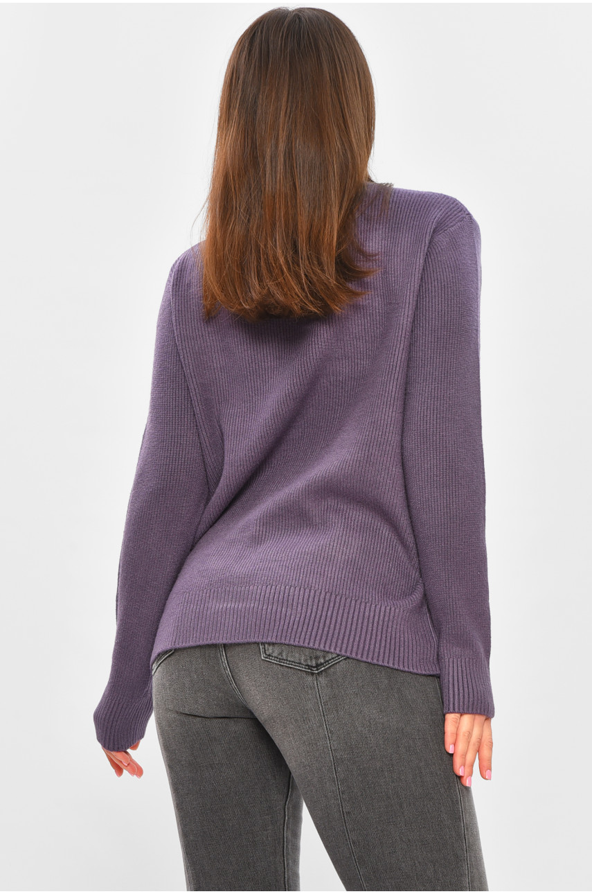 Свитер женский однотонный фиолетового цвета 2626 206592