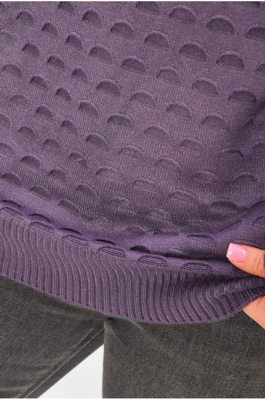 Свитер женский однотонный фиолетового цвета 2626 206592