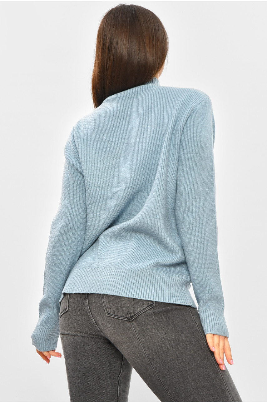 Светр жіночий однотонний блакитного кольору 2626 206595