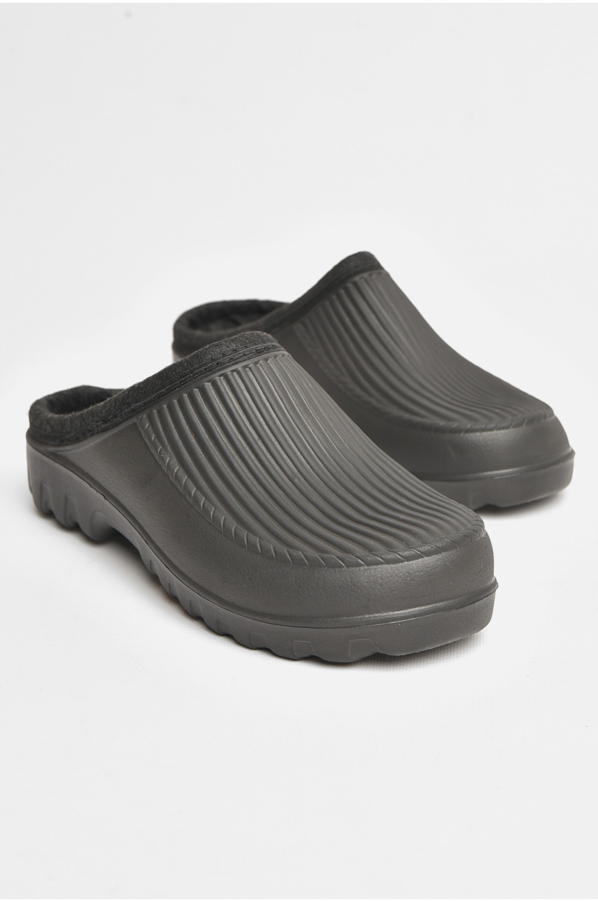 Галоши мужские без задника на флисе черного цвета С-40 206612