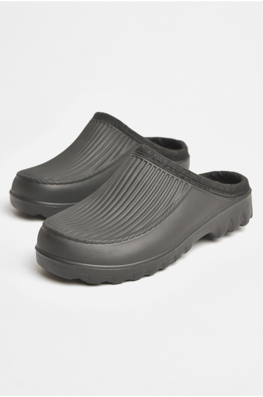 Галоши мужские без задника на флисе черного цвета С-40 206612