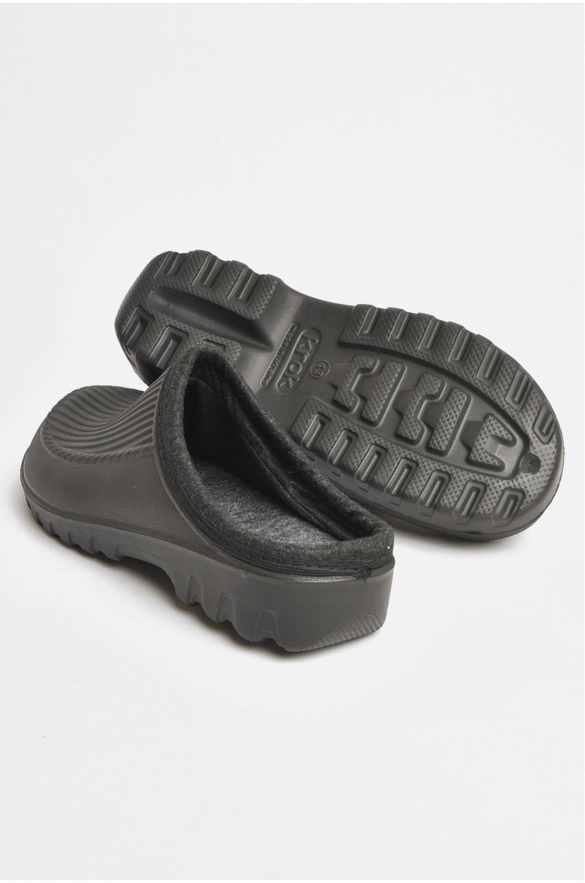 Калоші чоловічі без задника на флісе чорного кольору С-40 206612