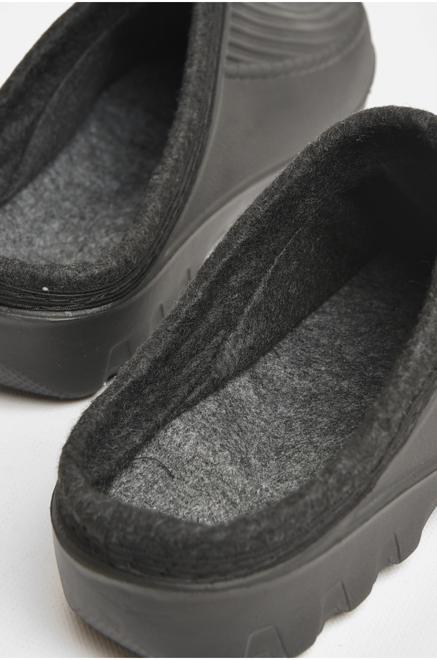 Калоші чоловічі без задника на флісе чорного кольору С-40 206612
