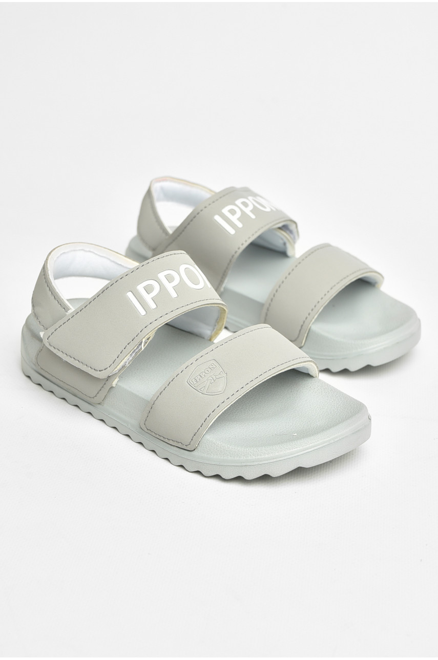 Сандалі дитячі сірого кольору на ліпучці 2201 206620