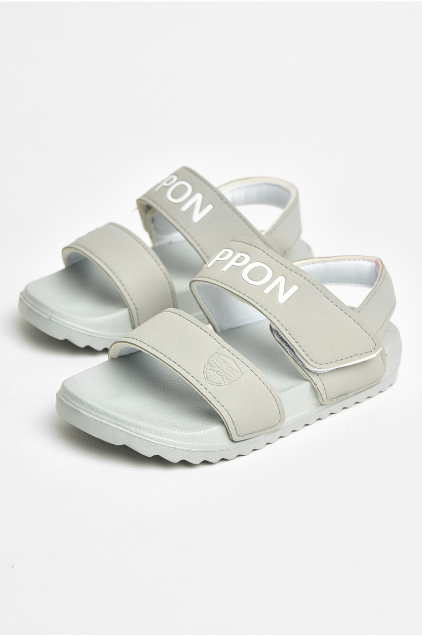 Сандалі дитячі сірого кольору на ліпучці 2201 206620