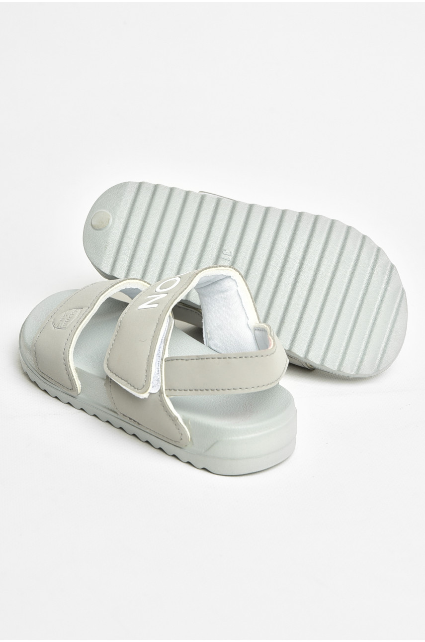 Сандалі дитячі сірого кольору на ліпучці 2201 206620