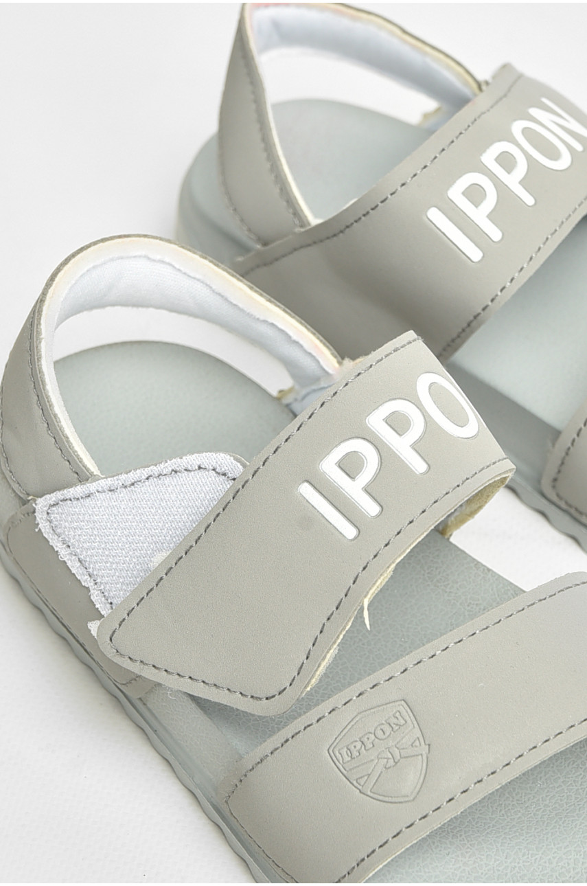 Сандалі дитячі сірого кольору на ліпучці 2201 206620