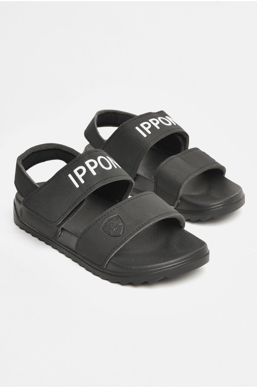 Сандалі дитячі чорного кольору на ліпучці 2201 206623