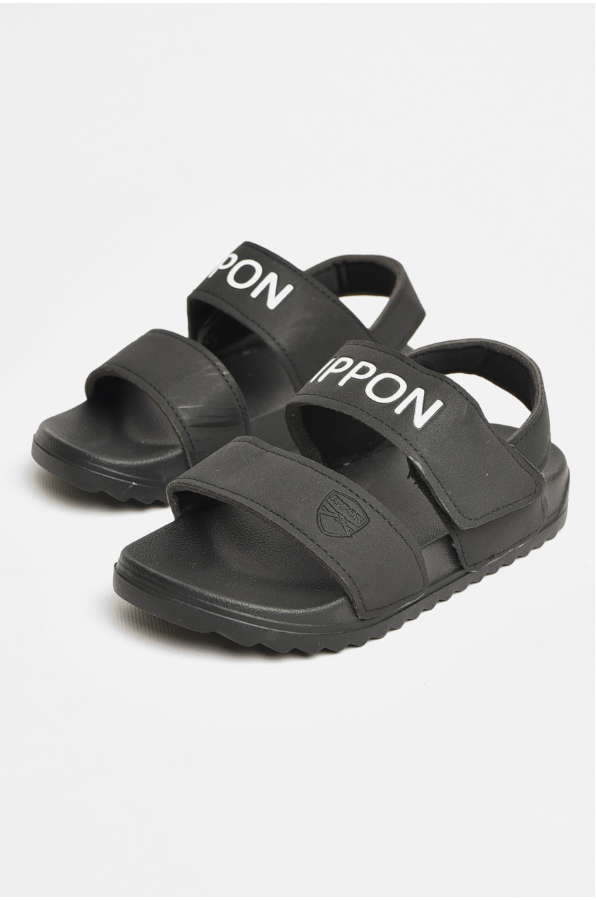 Сандалі дитячі чорного кольору на ліпучці 2201 206623