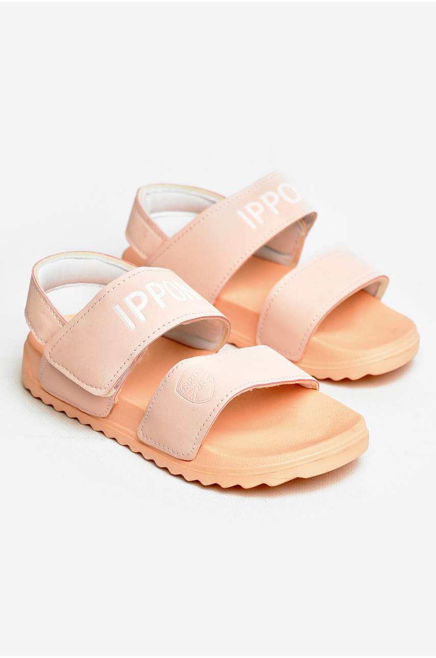 Сандалі дитячі рожевого кольору на ліпучці 2201 206624