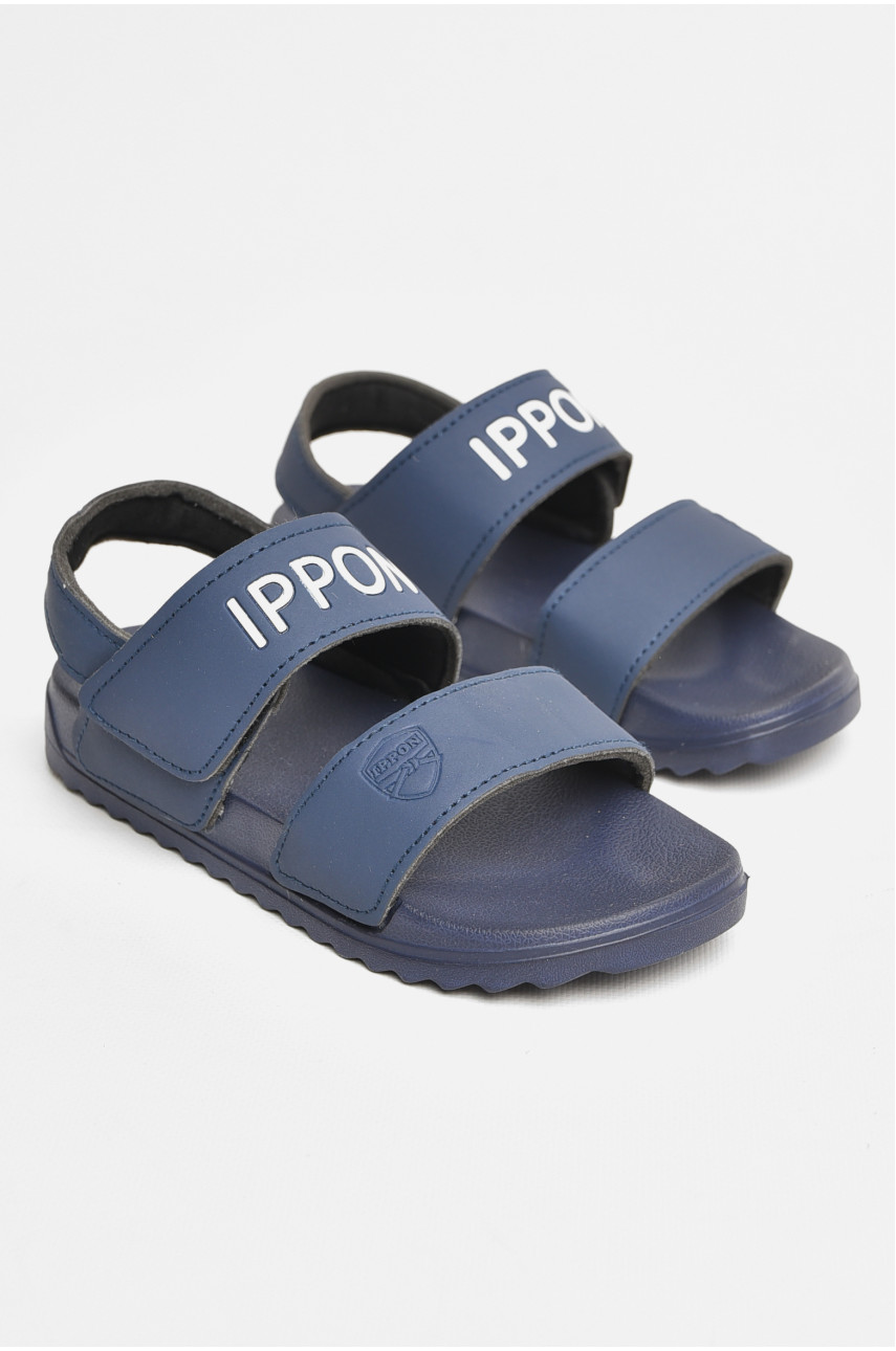 Сандалі дитячі темно-синього кольору на ліпучці 2201 206625