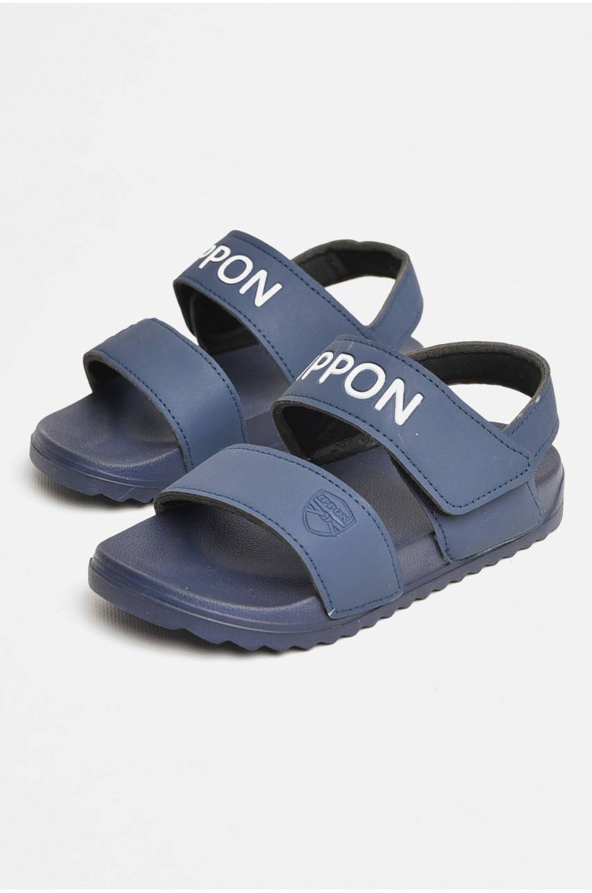Сандалі дитячі темно-синього кольору на ліпучці 2201 206625