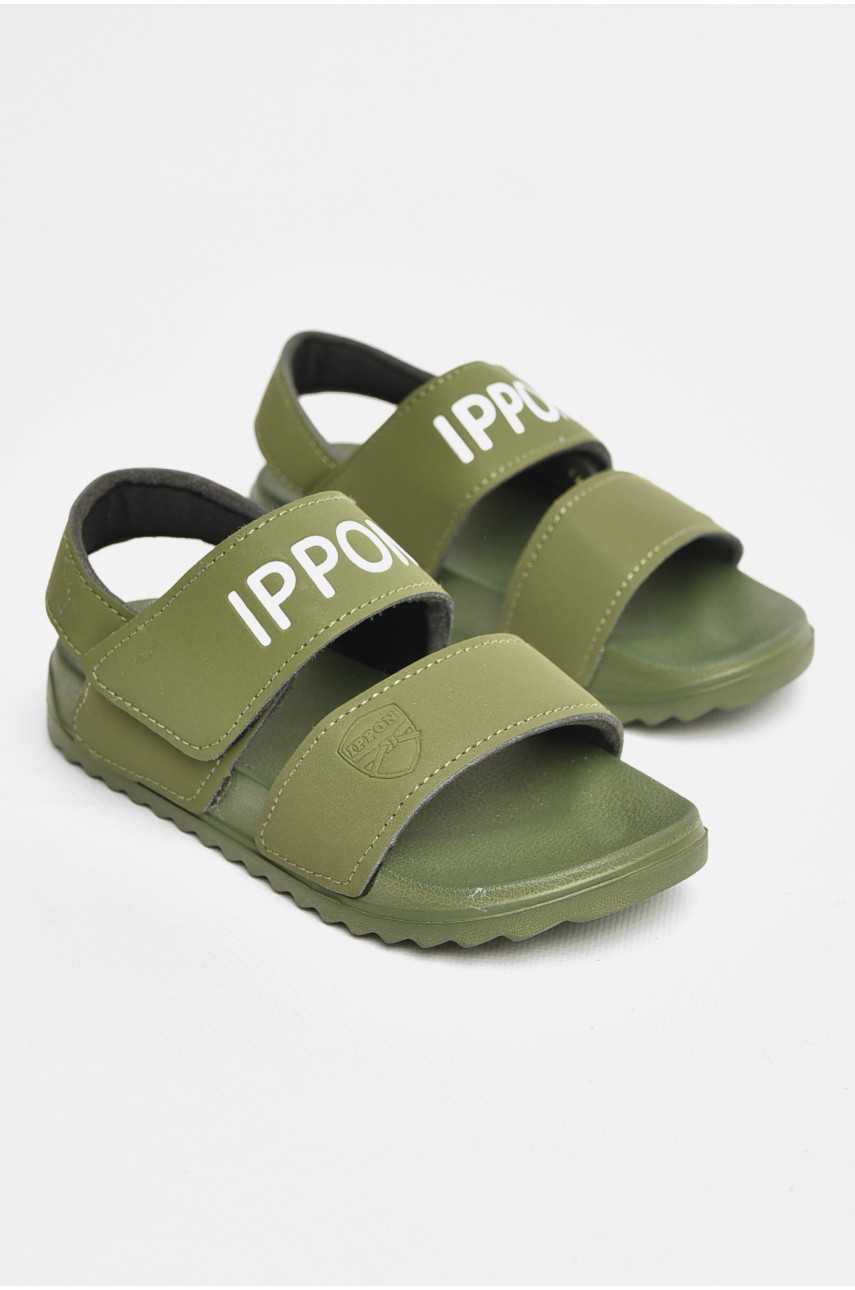 Сандалі дитячі кольору хакі на ліпучці 2201 206626