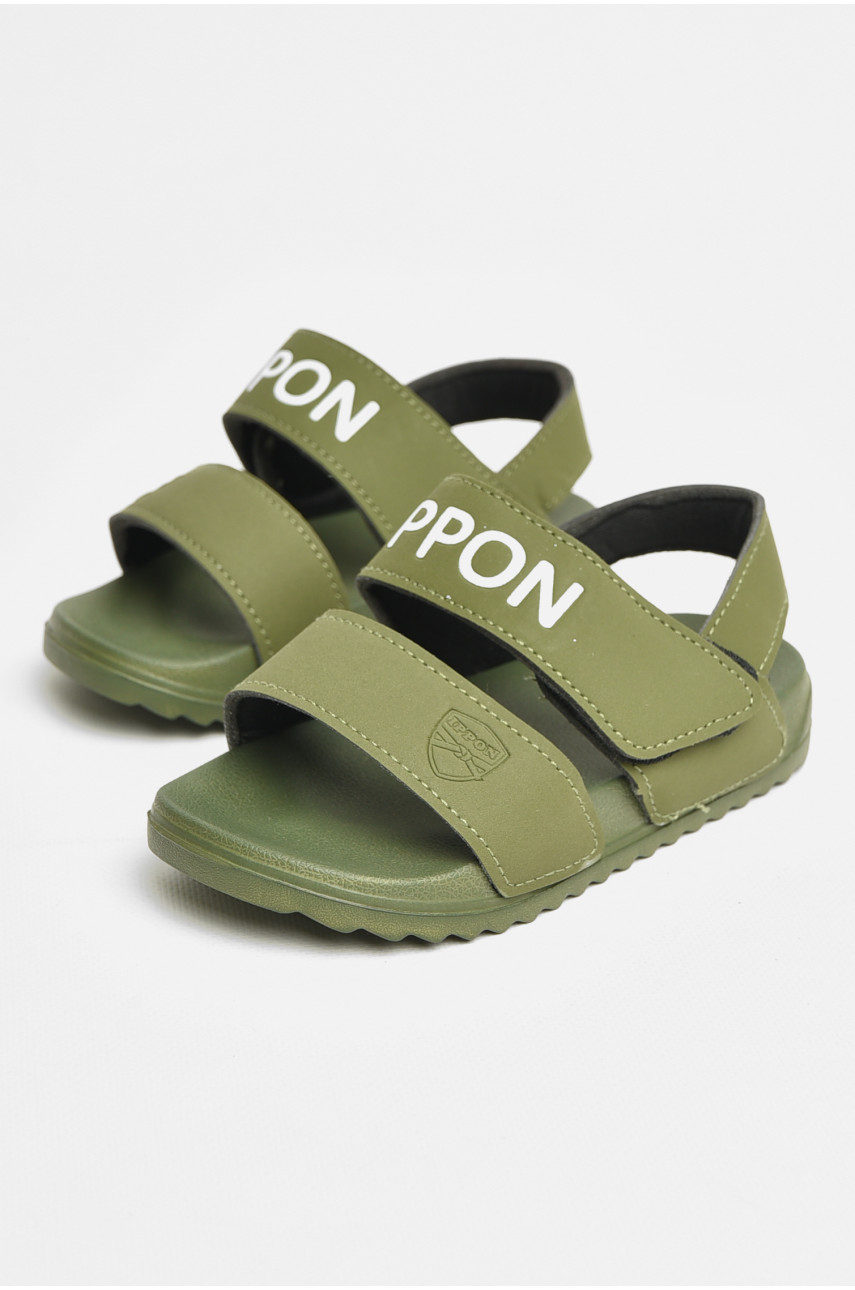 Сандалі дитячі кольору хакі на ліпучці 2201 206626