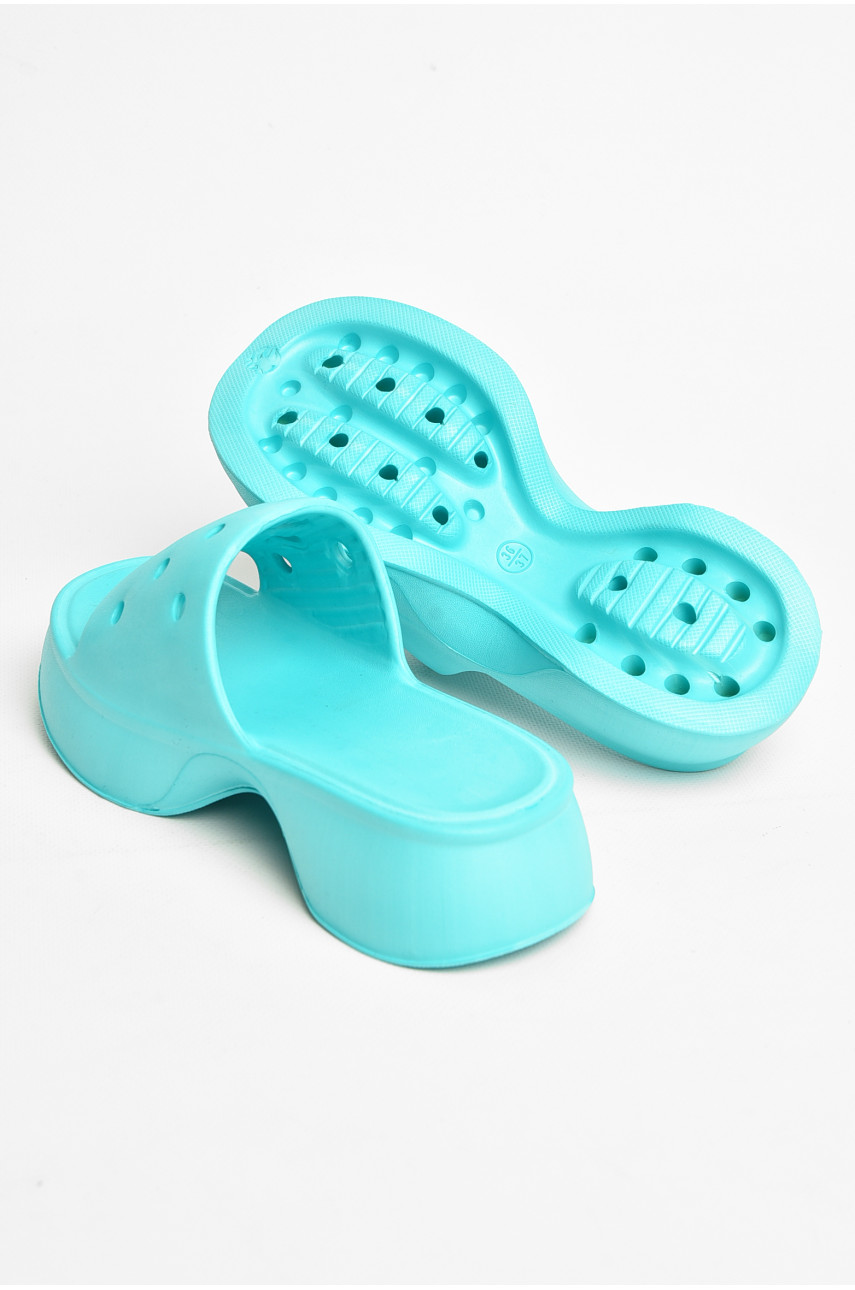 Шлепанцы пена женские бирюзового цвета 5043-2 206634 Шлепанцы пена женские бирюзового цвета 5043-2 206634