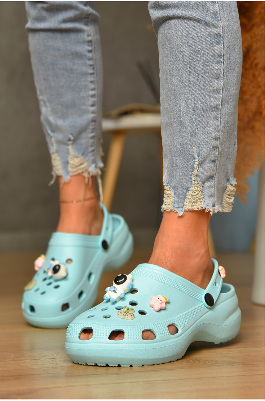 Крокси жіночі світло-блакитного кольору 5139 206641