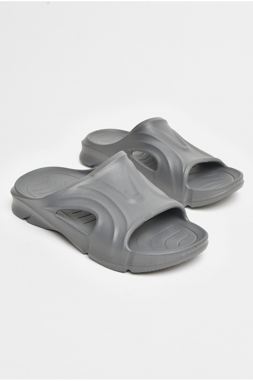 Шлепки пена мужские темно-серого цвета 5075-1 206653