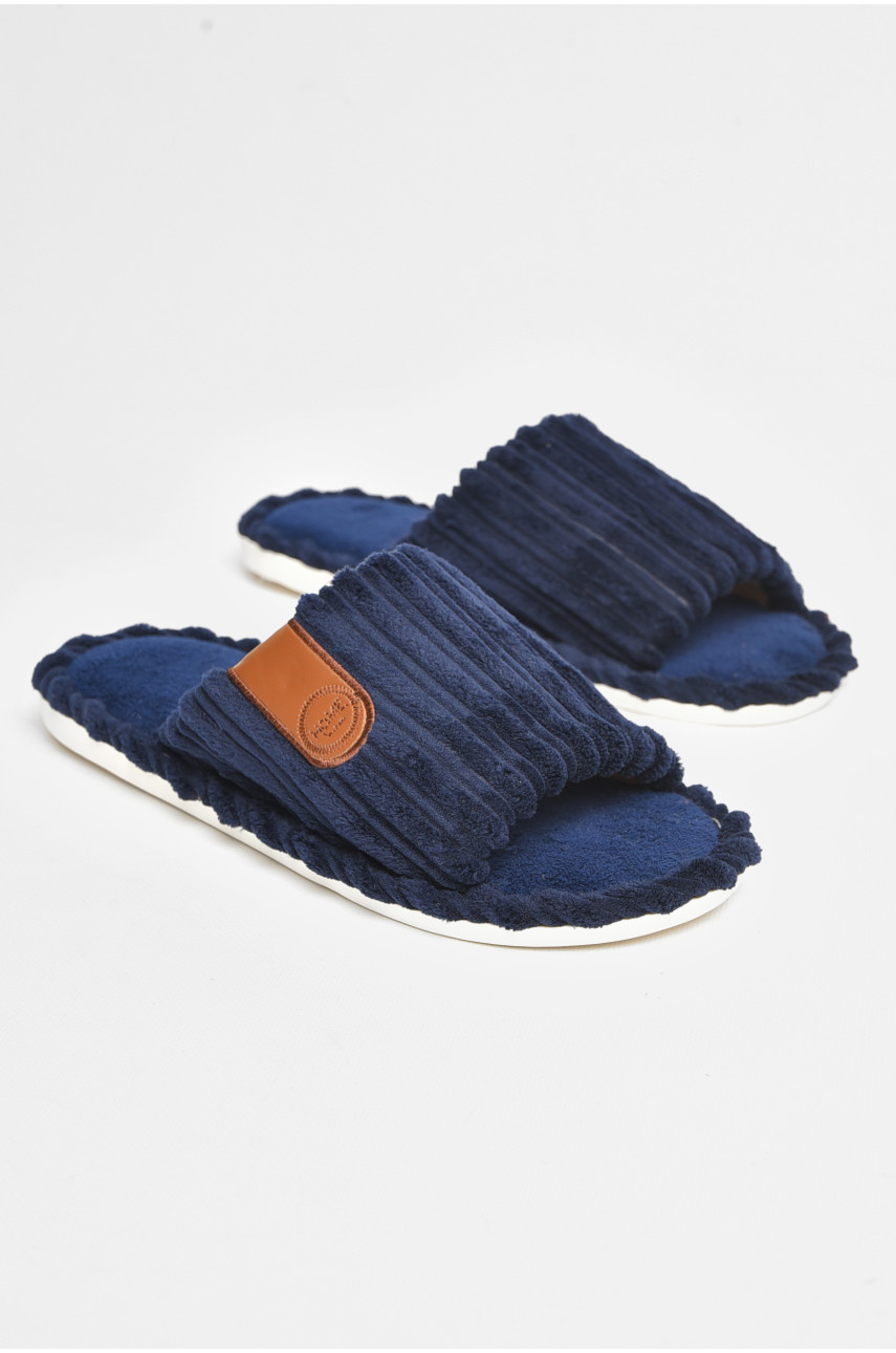 Тапочки комнатные мужские темно-синего цвета 6119 206656