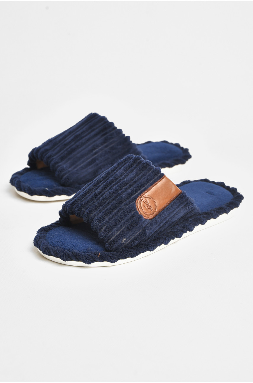Тапочки комнатные мужские темно-синего цвета 6119 206656