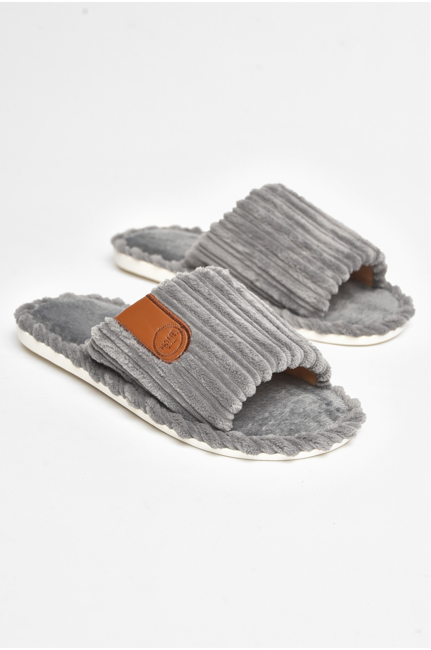 Тапочки комнатные мужские серого цвета 6119 206659
