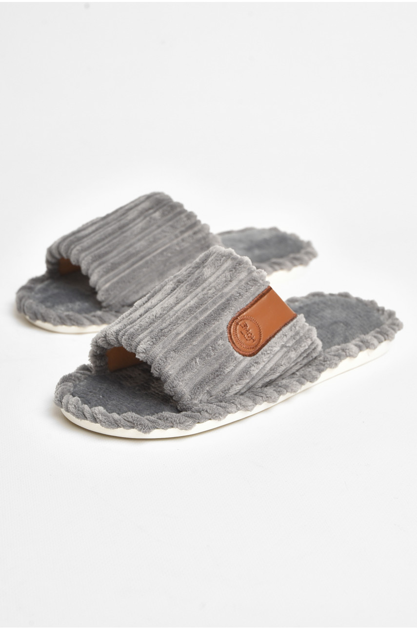 Тапочки комнатные мужские серого цвета 6119 206659