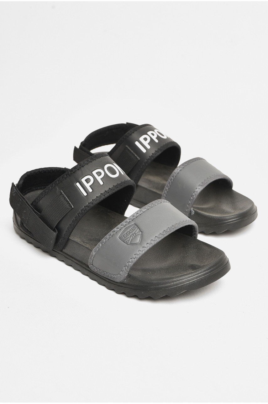 Сандалии мужские черного цвета на липучке 2221 206666