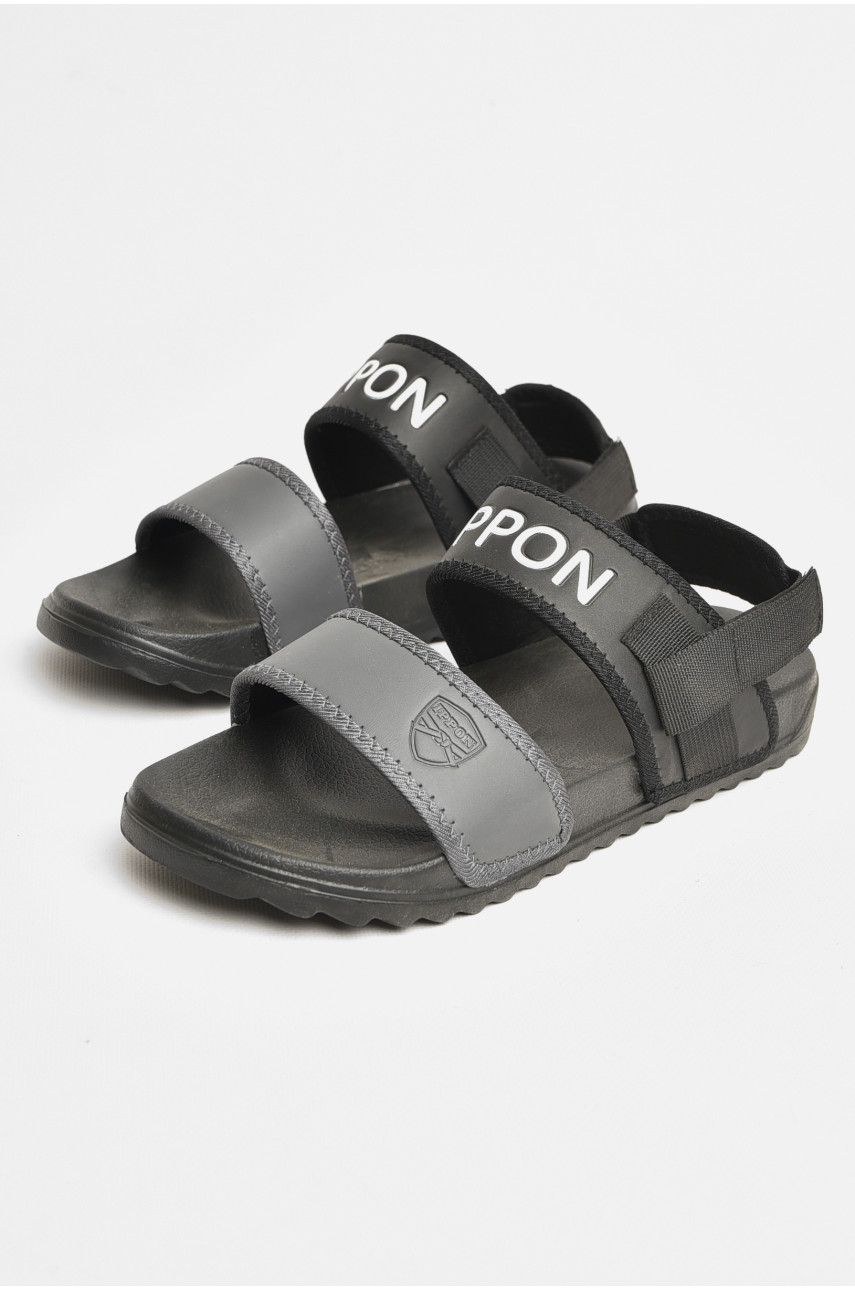 Сандалии мужские черного цвета на липучке 2221 206666