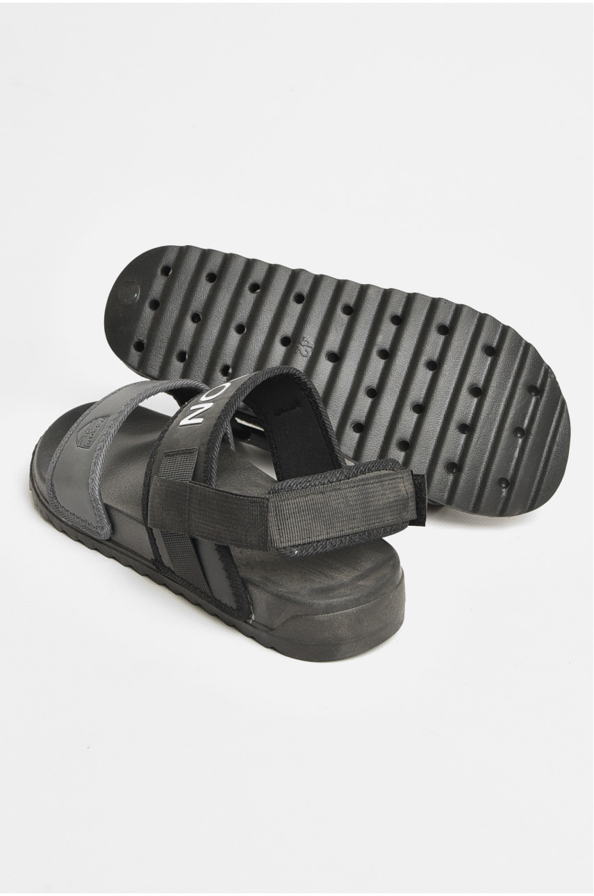 Сандалии мужские черного цвета на липучке 2221 206666