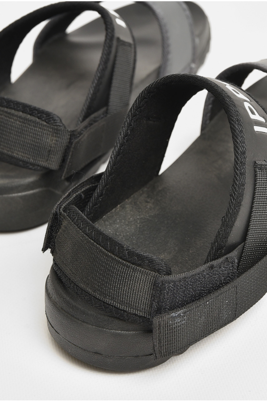 Сандалии мужские черного цвета на липучке 2221 206666