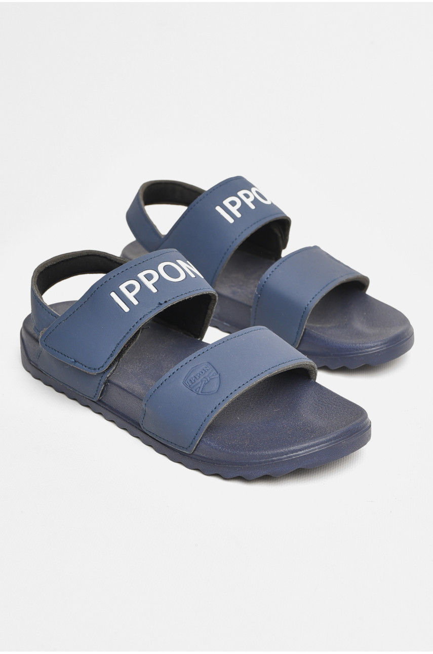 Сандалии мужские темно-синего цвета на липучке 2221 206667
