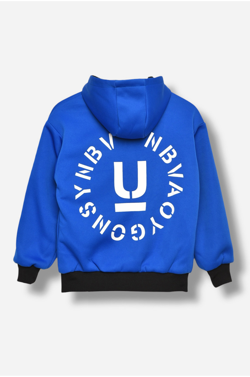 Куртка детская для мальчика двухсторонняя чорно-синего цвета 21А-36 206671