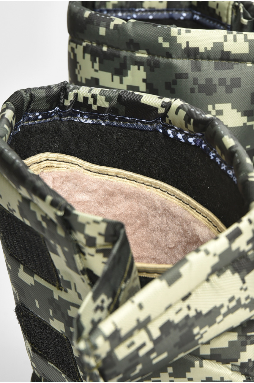 Дутики мужские пена со съемным носком черного цвета пиксель М-14 206679