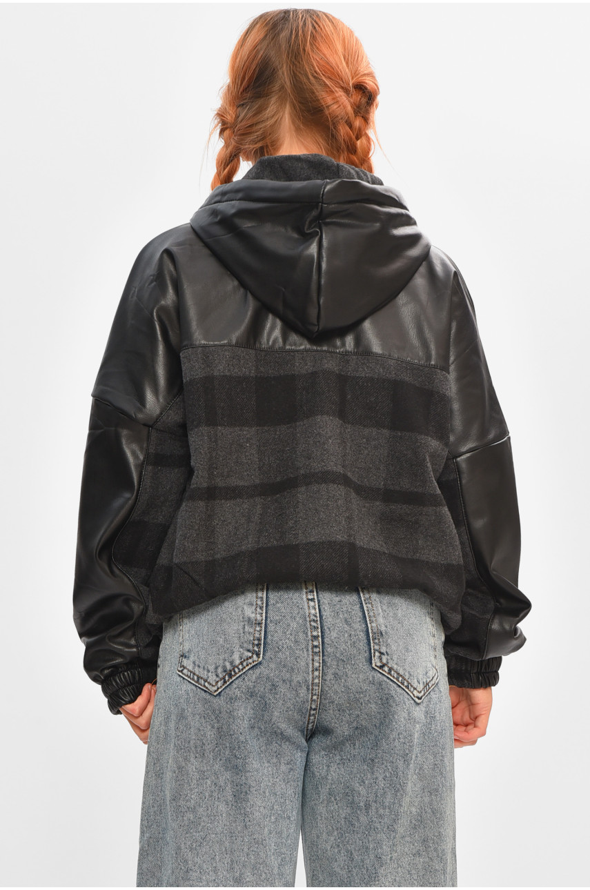 Куртка детская для девочки демисезонная черного цвета 02557 206680