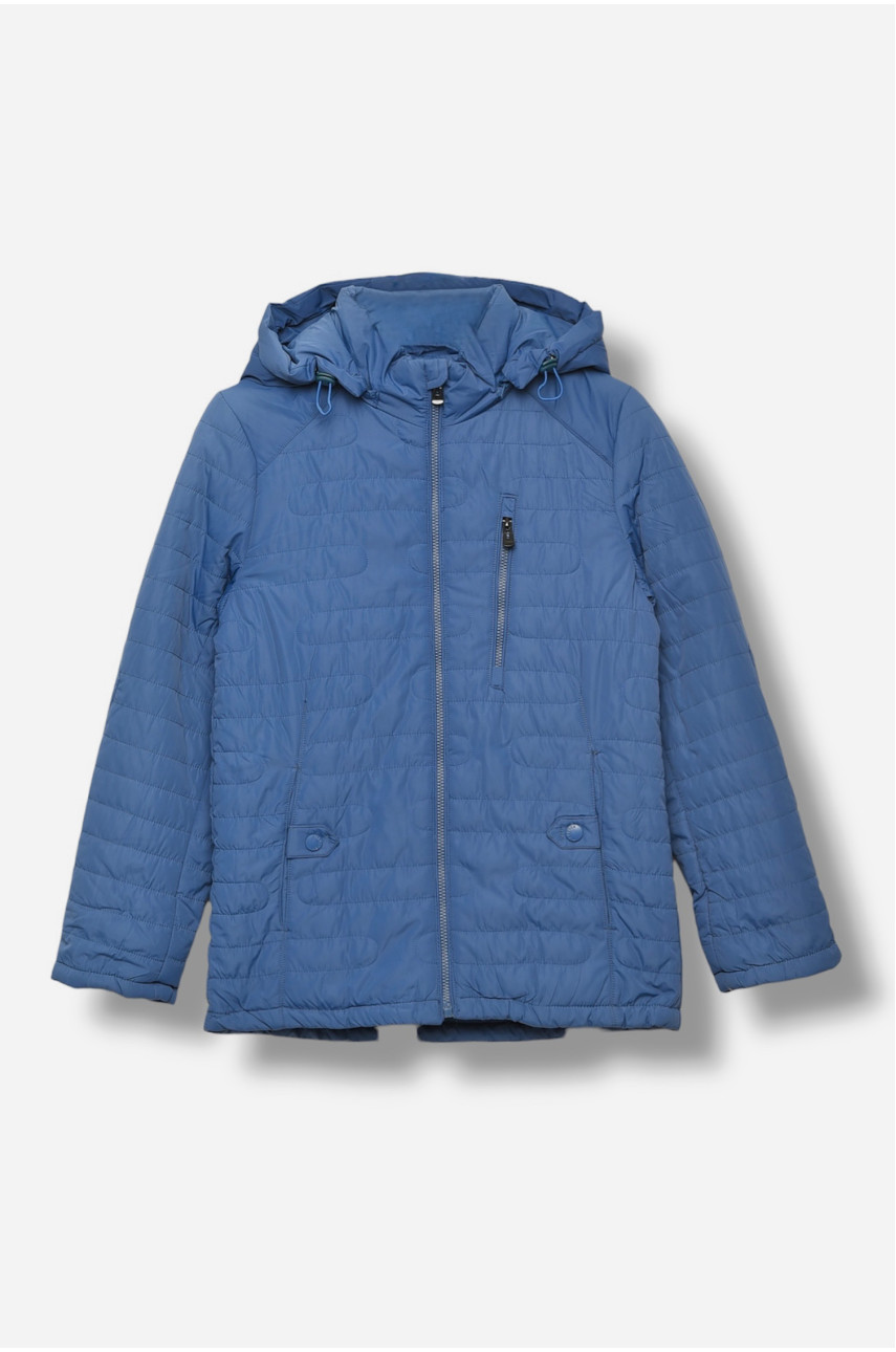 Куртка детская для мальчика демисезонная тёмно-синего цвета 727 206684