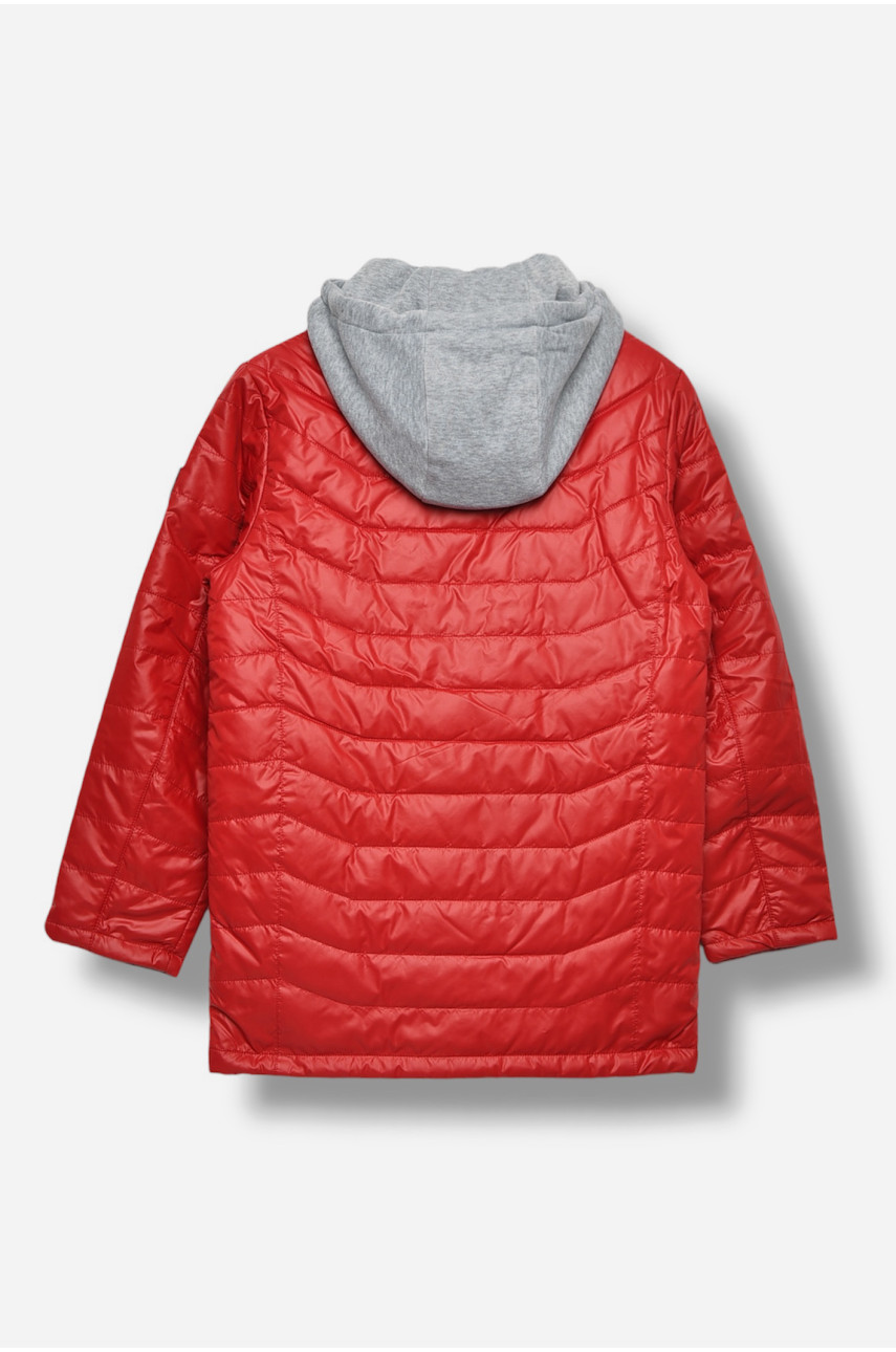 Куртка детская для мальчика демисезонная красного цвета 89027 206685