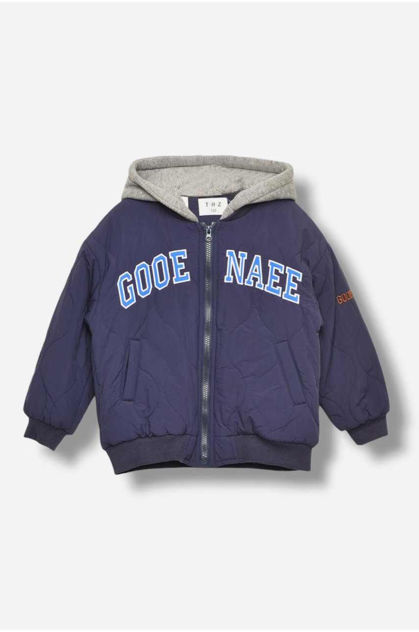 Куртка детская для мальчика еврозима тёмно-синего цвета 206687