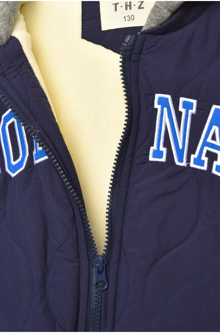 Куртка дитяча для хлопчика єврозима темно-синього кольору 206687