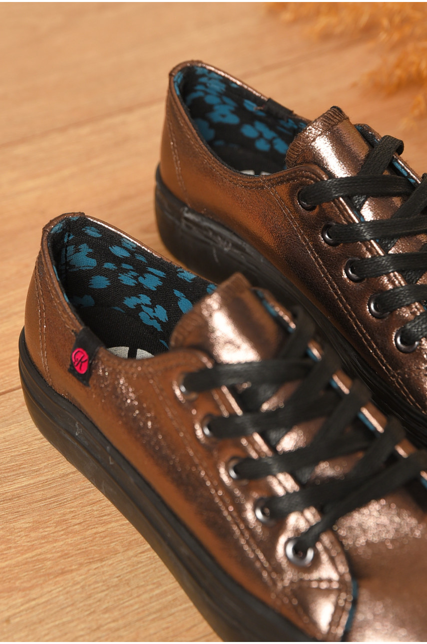 Мокасини жіночі бронзового кольору к1560005-1 206695