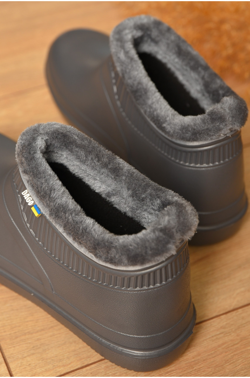 Галоши женские на меху серого цвета 7004 206699 Галоши женские на меху серого цвета 7004 206699