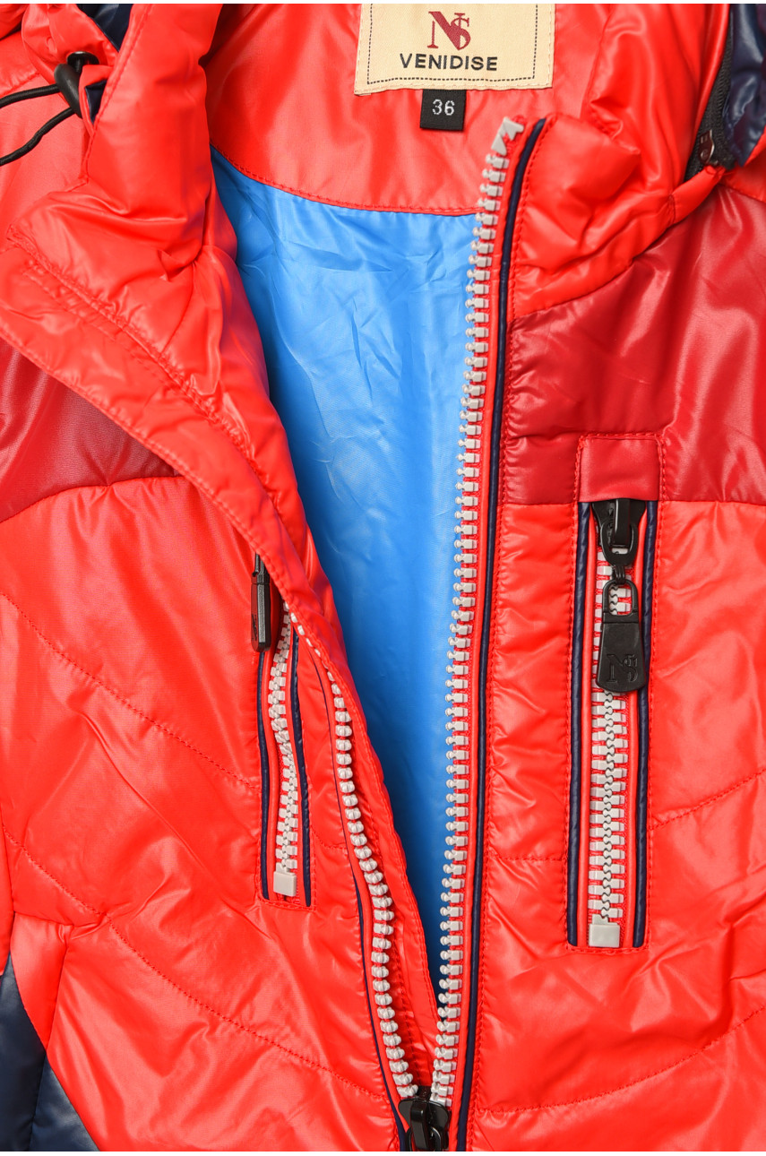 Куртка детская для мальчика демисезонная красного цвета 206705