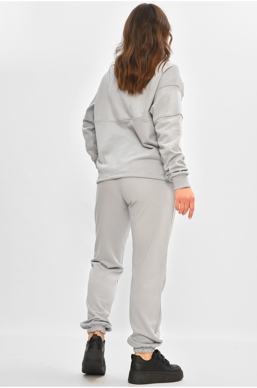 Спортивный костюм женский светло-серого цвета 206706