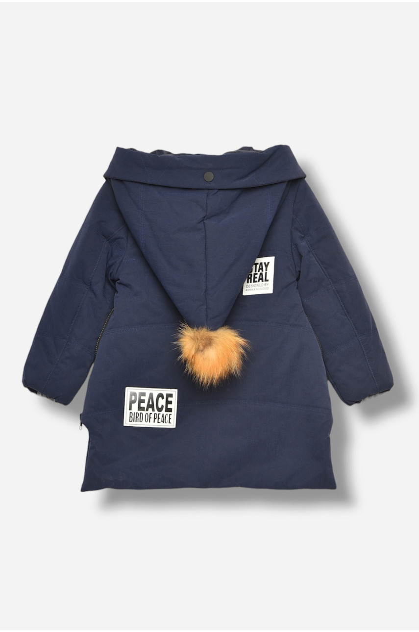 Куртка детская для девочки демисезонная тёмно-синего цвета SK-WM2090 206710