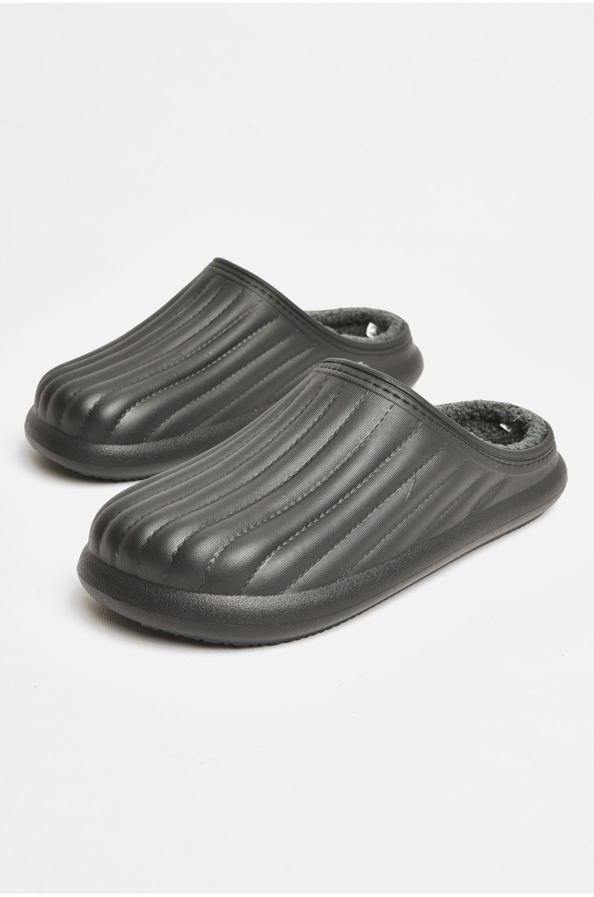 Галоши мужские на меху черного цвета М8001 206711