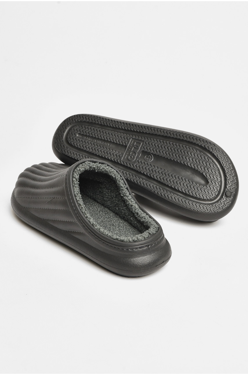 Калоші чоловічі на хутрі чорного кольору М8001 206711