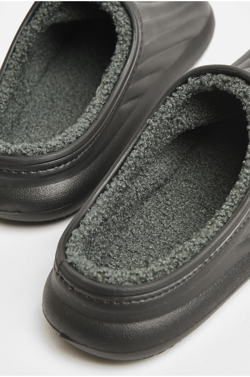 Калоші чоловічі на хутрі чорного кольору М8001 206711